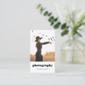 Carte De Visite Photographie moderne tendance Typographie de mode (Debout devant)