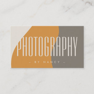 Carte De Visite Photographie moderne Tons de Terre Rustique