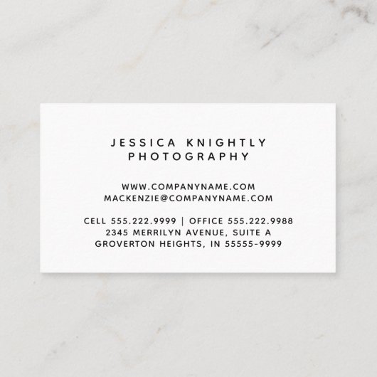 Carte De Visite Photographie Monogramme des initiales de script mo (Dos)