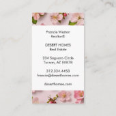 Carte De Visite Photographie Motif à fleurs roses unique (Dos)