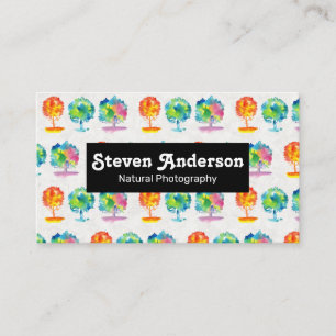 Carte De Visite Photographie naturelle   Arborescence aquarelle