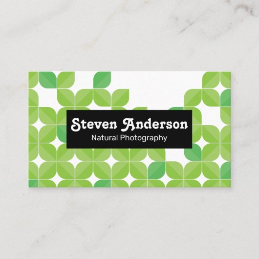 Carte De Visite Photographie naturelle | Illustrations de feuille  (Devant)