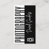 Carte De Visite Photographie noir et blanc Code QR (Devant)