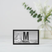 Carte De Visite Photographie noir et blanc professionnelle (Debout devant)