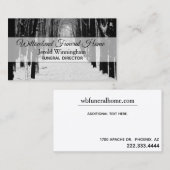 Carte De Visite Photographie noire et blanche de forêt (Devant / Derrière)