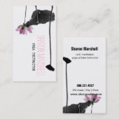 Carte De Visite Photographie orientale de zen de Lotus d'été (Devant / Derrière)