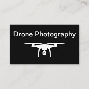 Carte De Visite Photographie par drone au design minimaliste