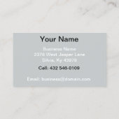 Carte De Visite Photographie professionnelle (Dos)