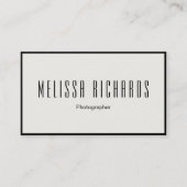 Carte De Visite Photographie professionnelle créative (Devant)