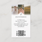 Carte De Visite Photographie Professionnelle d'Architecture Minima (Dos)