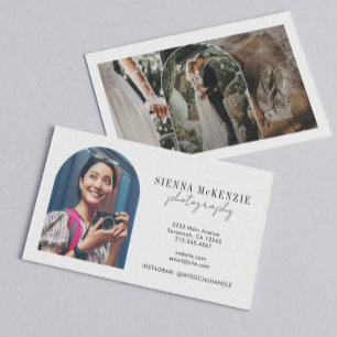 Carte De Visite Photographie professionnelle de script d'arche mod