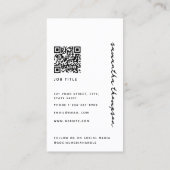 Carte De Visite Photographie professionnelle de script moderne (Dos)