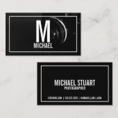 Carte De Visite Photographie professionnelle en noir et blanc (Devant / Derrière)
