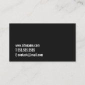 Carte De Visite Photographie professionnelle en noir et blanc (Dos)