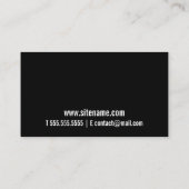 Carte De Visite Photographie professionnelle en noir et blanc (Dos)