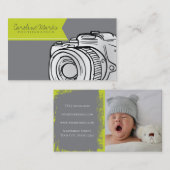 Carte De Visite Photographie professionnelle moderne (Devant / Derrière)