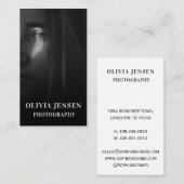 Carte De Visite Photographie professionnelle moderne (Devant / Derrière)