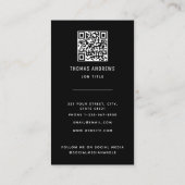 Carte De Visite Photographie professionnelle moderne tendance (Dos)