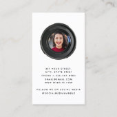 Carte De Visite Photographie professionnelle QR Code Médias sociau (Dos)