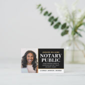 Carte De Visite Photographie publique professionnelle Noir QR Code (Debout devant)