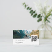Carte De Visite Photographie QR Code | Photographe moderne (Debout devant)