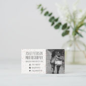 Carte De Visite Photographie rose de confettis d'or de faux (Debout devant)