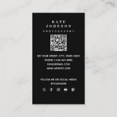 Carte De Visite Photographie simple à la mode (Dos)