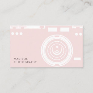 Carte De Visite Photographie simple et chic rose