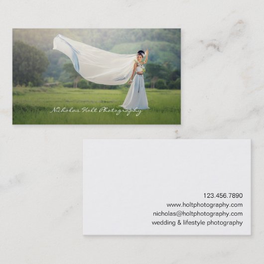 Carte De Visite Photographie simple et élégante (Devant / Derrière)