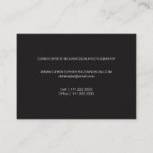 Carte De Visite Photographie simple et élégante (Dos)