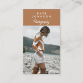 Carte De Visite Photographie simple et élégante Terracotta (Devant)