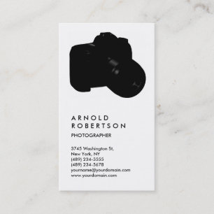 Carte De Visite Photographie tendance noir vertical