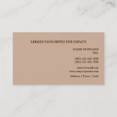 Carte De Visite Photographie traitée saccadée sèche de biltong de (Dos)