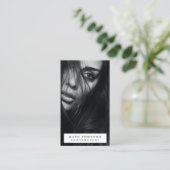 Carte De Visite Photographie verticale complète Logo d'entreprise (Debout devant)