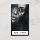 Carte De Visite Photographie verticale complète Logo d'entreprise (Devant)