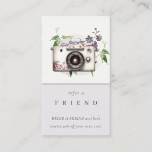 Carte De Visite Photographie vintage Floral Voir ami