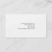 Carte de visite photographique noir noir blanc (Dos)