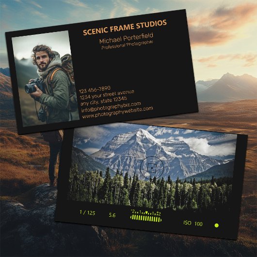 Carte de visite photographique professionnel