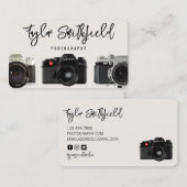 Carte de visite photographique Rustique Cameras (Devant / Derrière)