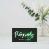 Carte De Visite Photography Neon Green  (Debout devant)