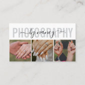 Carte De Visite Photography Script Photo Qr Code Logo (Devant)