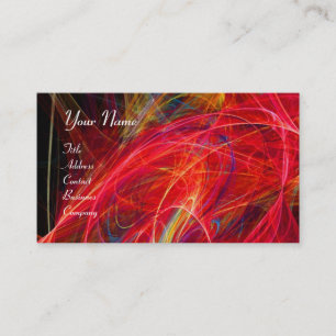 Carte De Visite PHOTON FOU vibrant doux noir rouge blanc