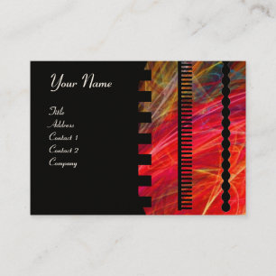 Carte De Visite PHOTON monogram Noir rouge vibrant