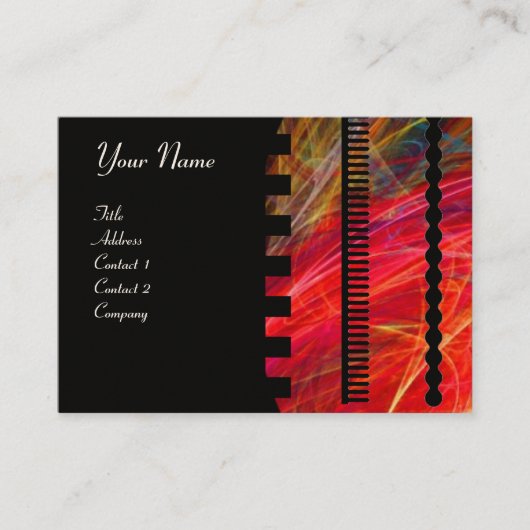 Carte De Visite PHOTON  monogram Noir rouge vibrant (Devant)