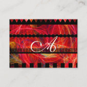 Carte De Visite PHOTON  monogram Noir rouge vibrant (Dos)