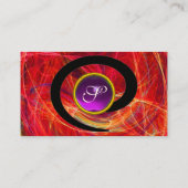 Carte De Visite PHOTON SWIRL GEM MONOGRAM noir rouge violet (Dos)