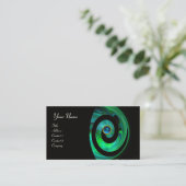 Carte De Visite PHOTON SWIRL GEM MONOGRAM noir vert bleu (Debout devant)
