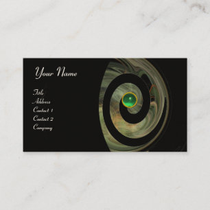 Carte De Visite PHOTON SWIRL GEM MONOGRAM noir vert jaune