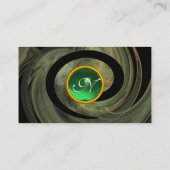 Carte De Visite PHOTON SWIRL GEM MONOGRAM noir vert jaune (Dos)