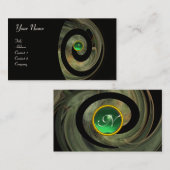 Carte De Visite PHOTON SWIRL GEM MONOGRAM noir vert jaune (Devant / Derrière)